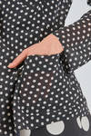 hip length jacket/shirt, slim fit, of polyester georgette with pois - JUNYA WATANABE 