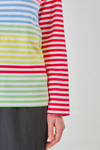 'classic Comme-Comme' t-shirt in cotton jersey with multicolour horizontal lines - COMME des GARÇONS - COMME des GARÇONS 