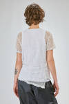 hip-lenght t-shirt, soft and asymmetrical in treated polyester net - COMME des GARÇONS - COMME des GARÇONS 