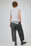 hip-lenght t-shirt, soft and asymmetrical in treated polyester net - COMME des GARÇONS - COMME des GARÇONS 