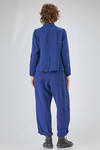 short and slim jacket of washed overdyed linen canvas - MANUELLE GUIBAL 