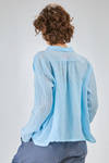 camicia al fianco, lievemente svasata, in crêpe di lino lavato - MANUELLE GUIBAL 
