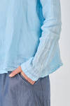 camicia al fianco, lievemente svasata, in crêpe di lino lavato - MANUELLE GUIBAL 