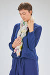 long and wide scarf of lightweight washed and printed cotton canvas - MANUELLE GUIBAL 