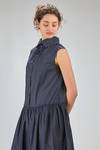 long and wide dress in lightweight washed cotton muslin - MARC LE BIHAN 