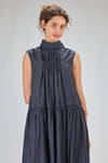 long and wide dress in lightweight washed cotton muslin - MARC LE BIHAN 