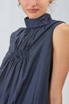 long and wide dress in lightweight washed cotton muslin - MARC LE BIHAN 