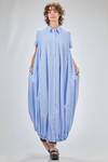 wide and long shirt-style dress of cotton popeline - MELITTA BAUMEISTER 