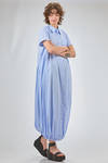 wide and long shirt-style dress of cotton popeline - MELITTA BAUMEISTER 