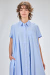 wide and long shirt-style dress of cotton popeline - MELITTA BAUMEISTER 