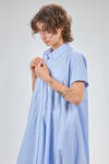 wide and long shirt-style dress of cotton popeline - MELITTA BAUMEISTER 
