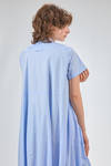 wide and long shirt-style dress of cotton popeline - MELITTA BAUMEISTER 