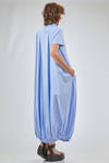 wide and long shirt-style dress of cotton popeline - MELITTA BAUMEISTER 