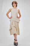 abito ‘sculpture’ sotto al ginocchio, sfiancato in jersey di cotone e spandex - MELITTA BAUMEISTER 