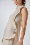 abito ‘sculpture’ sotto al ginocchio, sfiancato in jersey di cotone e spandex - MELITTA BAUMEISTER 