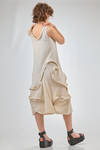 abito ‘sculpture’ sotto al ginocchio, sfiancato in jersey di cotone e spandex - MELITTA BAUMEISTER 