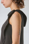 abito ‘sculpture’ sotto al ginocchio sfiancato in jersey di cotone e spandex - MELITTA BAUMEISTER 
