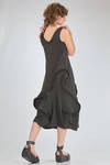 abito ‘sculpture’ sotto al ginocchio sfiancato in jersey di cotone e spandex - MELITTA BAUMEISTER 