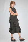 abito ‘sculpture’ sotto al ginocchio sfiancato in jersey di cotone e spandex - MELITTA BAUMEISTER 