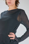 t-shirt basic al fianco in jersey leggerissimo di cotone doppiato sul davanti - MELITTA BAUMEISTER 