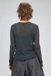 t-shirt basic al fianco in jersey leggerissimo di cotone doppiato sul davanti - MELITTA BAUMEISTER 