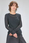 t-shirt basic al fianco in jersey leggerissimo di cotone doppiato sul davanti - MELITTA BAUMEISTER 