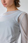 t-shirt basic al fianco in jersey leggerissimo di cotone doppiato sul davanti - MELITTA BAUMEISTER 