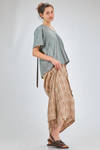 t-shirt over, al fianco, in jersey sovra-tinto di cotone, parti in seta e cupro - ZIGGY CHEN 