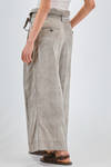 pantalone ampio in tela trattata di viscosa e lino, parti interne in cotone, lino e cupro - ZIGGY CHEN 