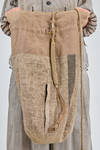 large bag sack style of washed, flamed and melange linen canvas - ZIGGY CHEN 