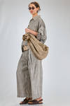 large bag sack style of washed, flamed and melange linen canvas - ZIGGY CHEN 