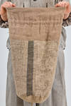 large bag sack style of washed, flamed and melange linen canvas - ZIGGY CHEN 