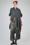 long and wide tunic in viscose, linen and polyamide crêpe - RUNDHOLZ DIP 