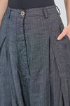 pantalone ampio in tela lavata di viscosa, lino e poliammide a righe sottili verticali - RUNDHOLZ DIP 