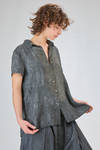 camicia al fianco in crêpe lavato di viscosa, lino e poliammide - RUNDHOLZ DIP 