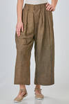 wide trousers of washed shantung and overdyed viscose and linen - UMA WANG 