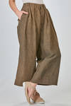 wide trousers of washed shantung and overdyed viscose and linen - UMA WANG 