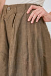 wide trousers of washed shantung and overdyed viscose and linen - UMA WANG 
